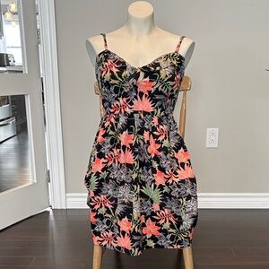Roxy Black Floral Mini Dress